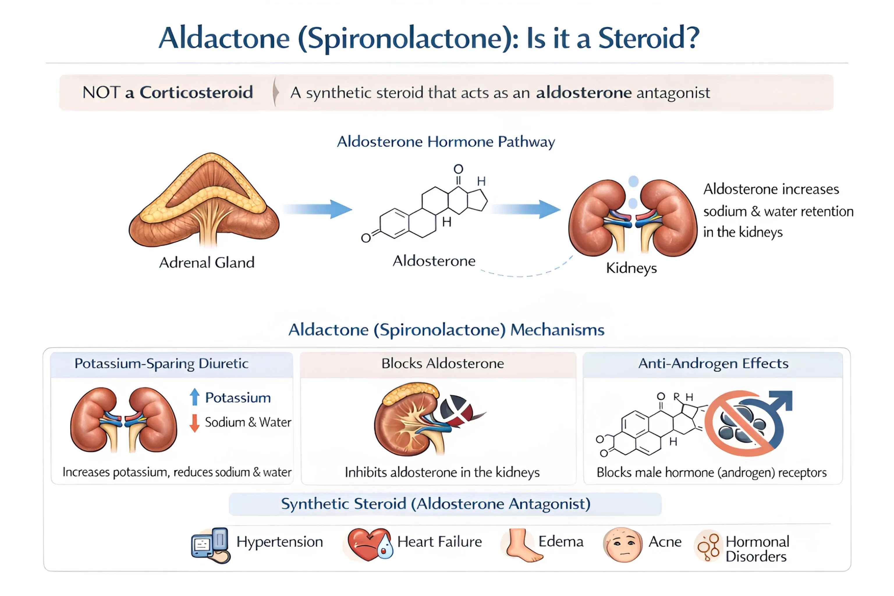 Is-aldactone-steroid-explanation.webp Is Aldactone a steroid? Explanation of spironolactone uses and how it works